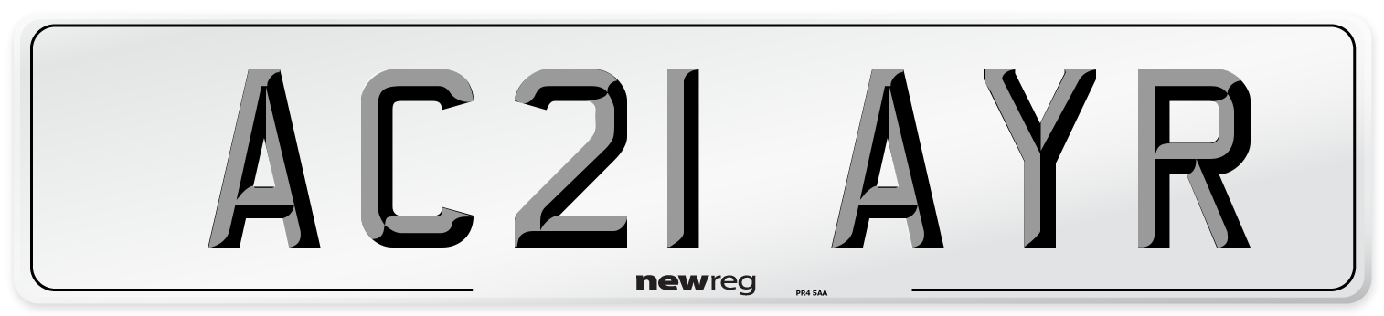 AC21 AYR Number Plate from New Reg